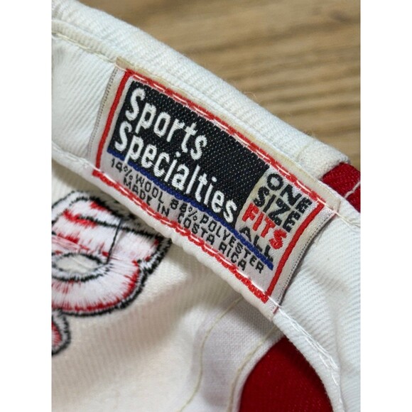 Vintage Indiana University IU Hoosiers Sports Specialties Snapback Hat Big Red - Picture 8 of 9